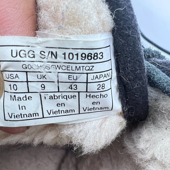 UGG Neumel Men Size 10 Wool Suede Classic Boot Plaid Tartan Red Black 1019683 - Picture 12 of 12